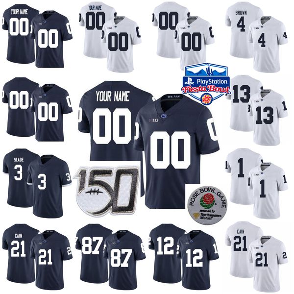 

custom penn state nittany lions college football jerseys kids youth sean clifford kj hamler noah cain jahan dotson saquon barkley stitched, Black