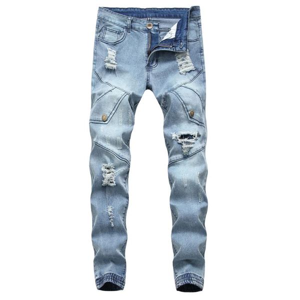

we11456 fashion men's pants 2019 runway luxury european design party style men's clothing, Blue
