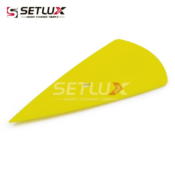 

2pcs yellow car vinyl film sticker wrapping tool pointed end squeegee scraper size 15.6*8.50cm