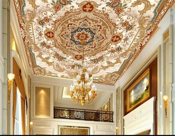 3d Wallpaper Custom Size Mural European Stone Patterns Picture Living Room Bed Room Roof Ceiling 3d Wallpaper Ceiling Large Starry Sky Mural Hd