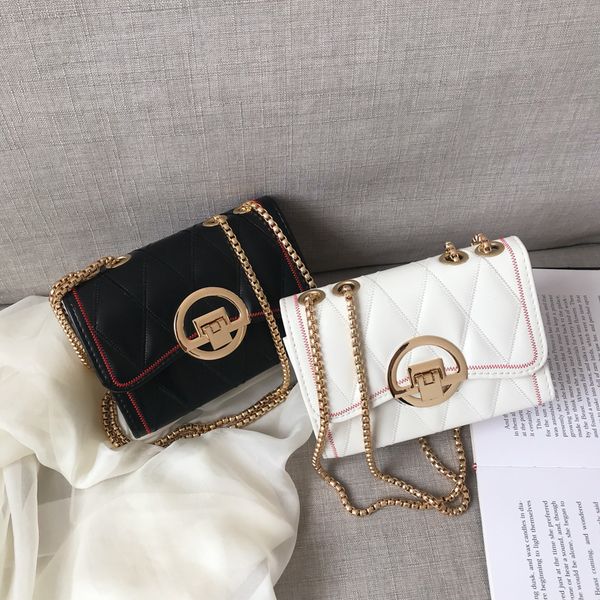 

small bag 2019 new summer simple wild women's shoulder slung rhombus chain women bag luxury handbags women bags designer