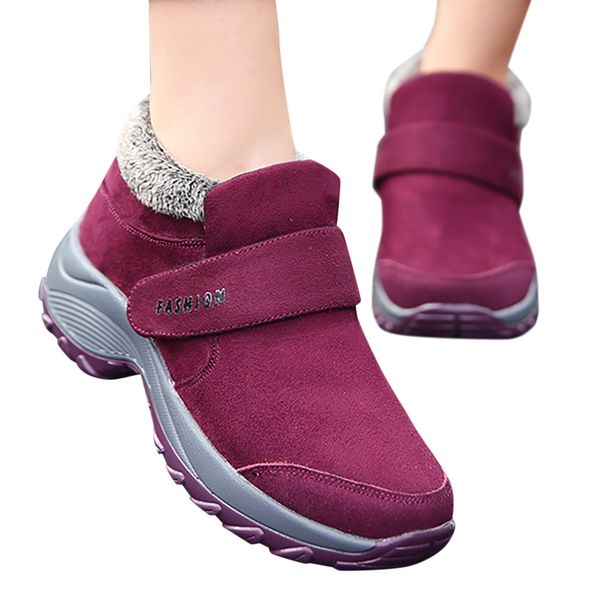 

winter women's thick -soled running shoes fashion casual wedge platform air sneakers cotton thickening warm loafers shoes#g4