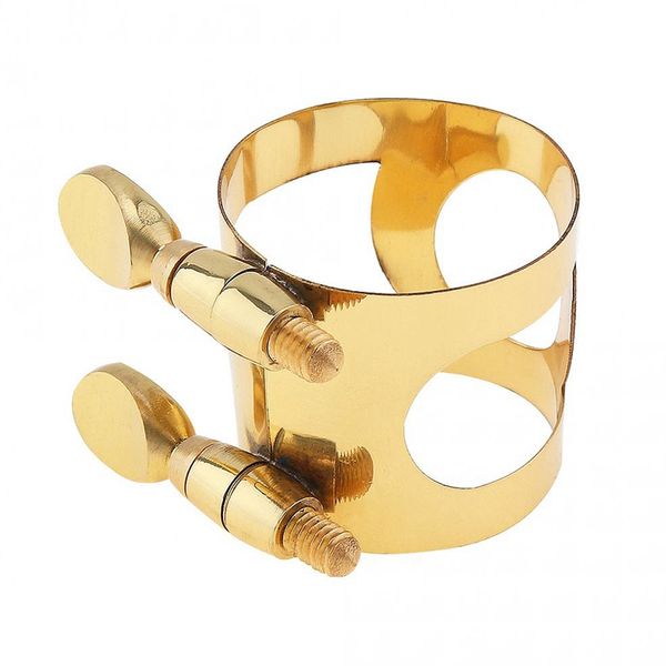 

tener saxophone mouthpiece ligature gold-plated brass ligature fastener for rubber saxophone
