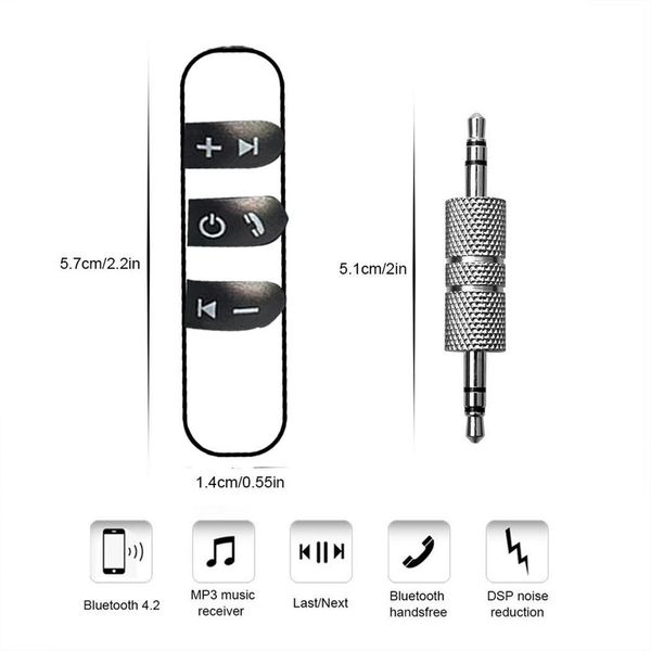 

car bluetooth receiver aux wireless audio adapter 4.1 12g 3.5mm kit as picture