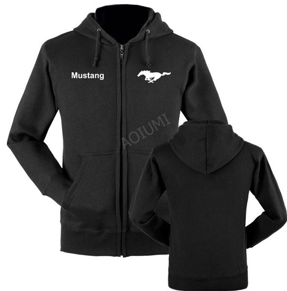 

new men winter coats standard warm hoodie new mustang sweatshirts 2019 fashion coat men clothing solid colour jackets, Black