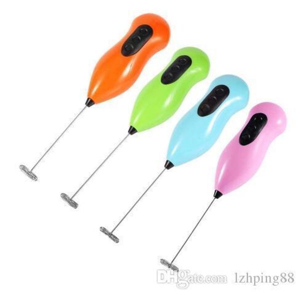 

random color battery power handle egg beater whisk mixer frother foamer milk drink coffee whisk mixer kitchen cooking tool