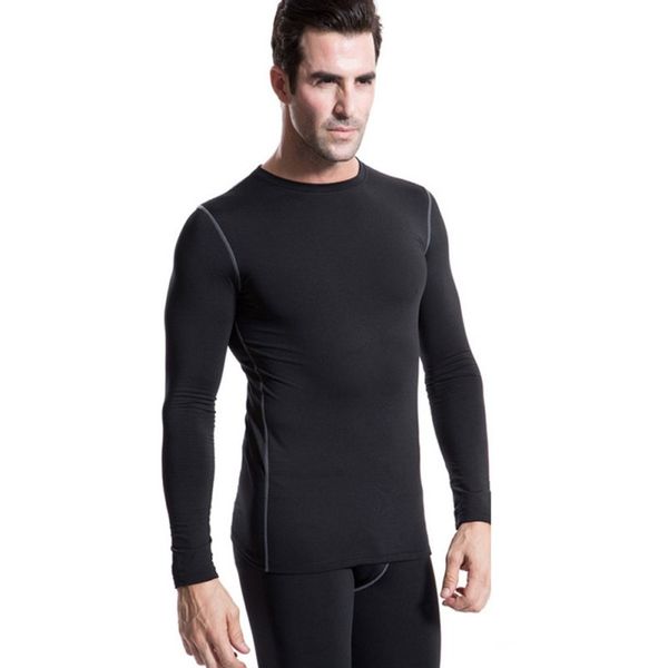 

fashion men plush base layer long sleeve slim fit thermal warm underwear winter undershirt, Black;brown