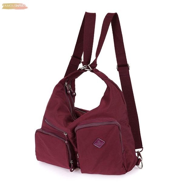 

woman nylon shoulder bags handbag fashion tote solid messenger bag bolsas zipper femininas lady crossbody bags for female