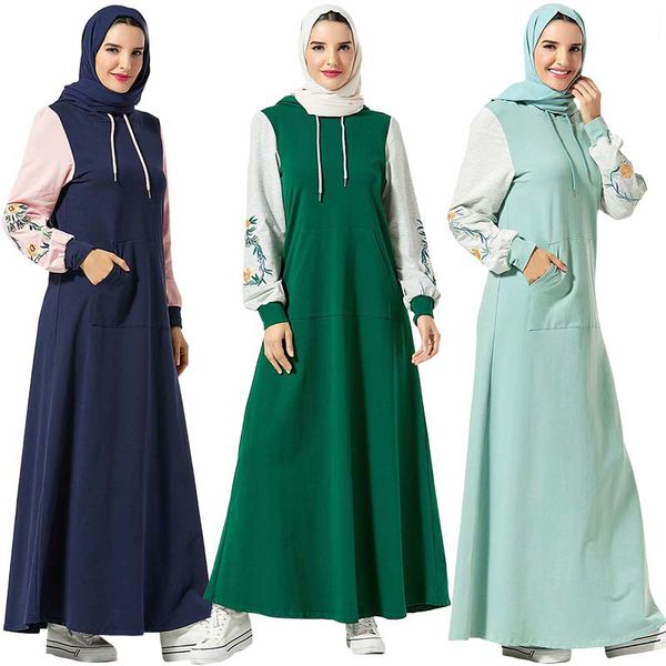 

girls hoodie abaya dubai islamic hijab muslim dress abayas for women turkey caftan marocain kaftan robe tesettur elbise vestidos, Red