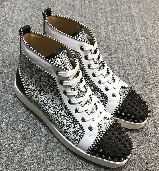 

высокого красного bottom мужчина кроссовки rantus orlato мужской flat seavaste шипы партия плоской цветной polkadot печатных лакированная ко, Black