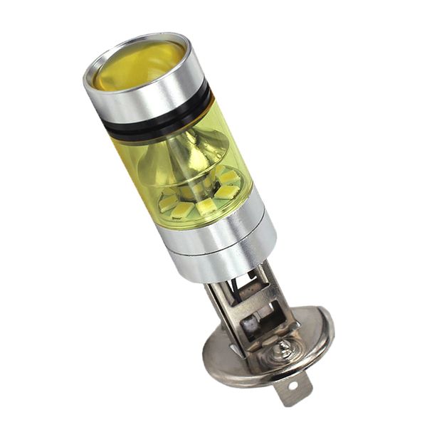 

1pcs car led 3030 h1 100w yellow front fog lamp h1 high power led lamp bulb