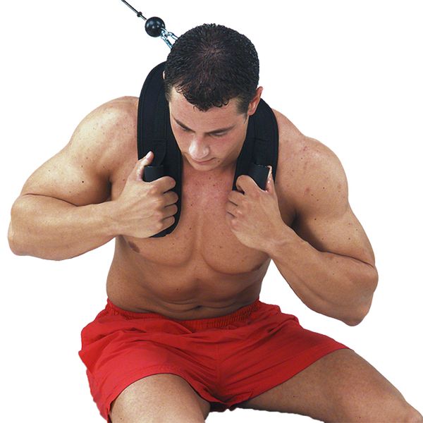 

pulling harness shoulder strap belt fitness abdominal crunch straps exercise workout gym barbell gym equipment equipment black