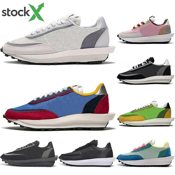 

with socks sacai ldv waffle men women running shoes black white grey pine green gusto varsity blue mens trainers sports sneakers