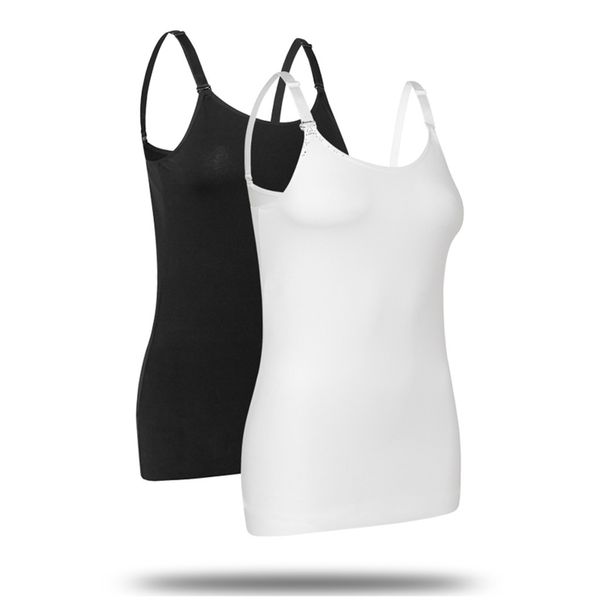 

women slim pregnancy maternity nursing breastfeeding vest tank maternity adjustable shoulder vest mother care #c, White