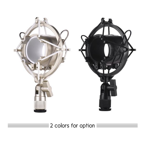 

new univerdal condenser microphone mic shock mount holder bracket plastic anti-vibration for on-line broadcasting studio music