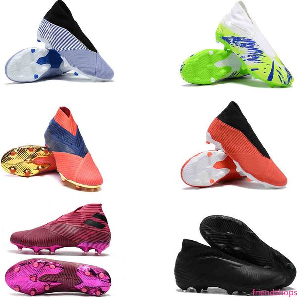 

2019 new arrival mens nemeziz 19.3 laceless fg waterprooffootball shoes messi chaussures soccer cleats shoes size 39-45