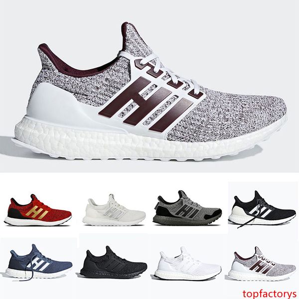 

2019 game of thrones x ultra 4.0 house stark mens running shoes orca white burgundy primeknit sports trainers men women sneakers