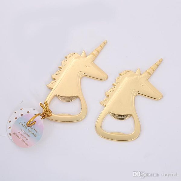 

творческое gold unicorn бутылок высокой твердость unicornio форма открывалка для рождения партии свадебных сувениров моды