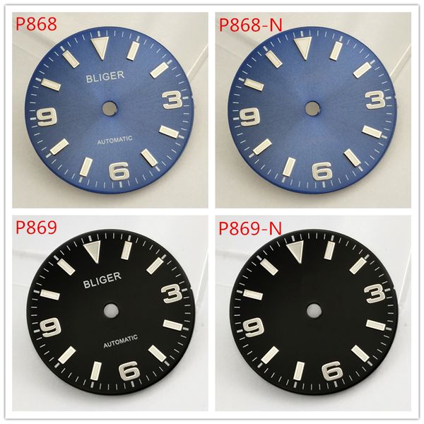 

29mm Bliger/Sterile Black/Blue Color Watch Dial Fit ETA 2824/2836,Mingzhu/DG 2813/3804,Miyota 8205/8215/821A 82 Series Movement P868/P869