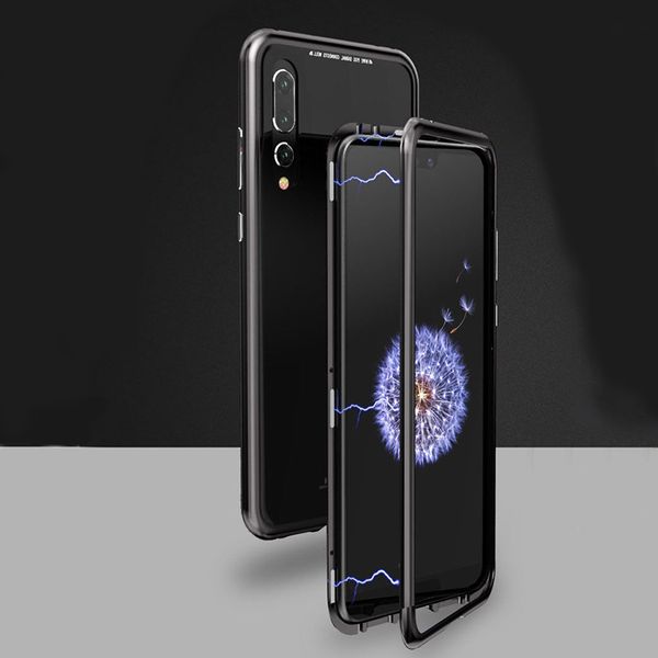 

self adsorption for huawei magnetic mate20x case tempered glass designer phone case 360 protection back panel magnetic case
