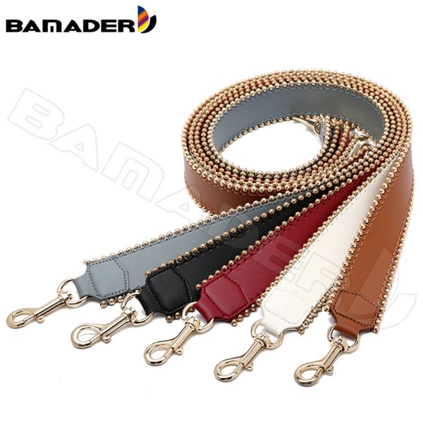 

bamader genuine leather women bag strap leather bag accessories fashion comfortable wide shoulder strap part, Black
