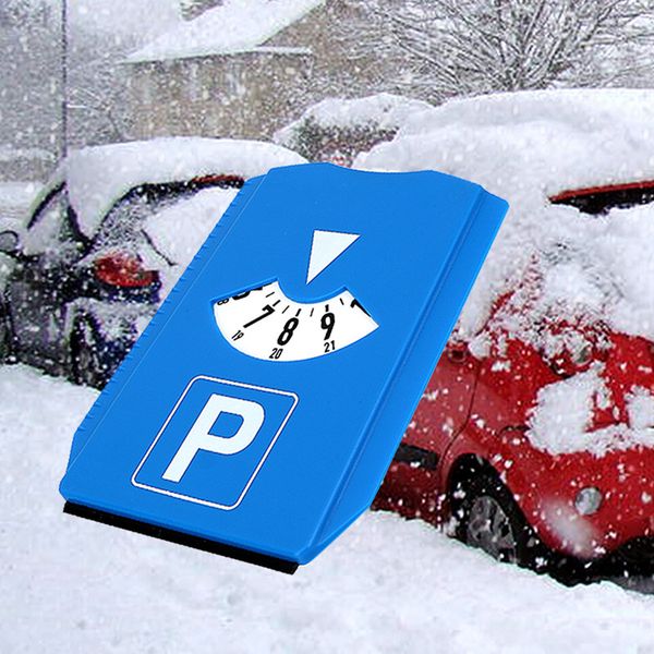 

snow remover ice scraper car parking time sign return time note car windshield snow shovel time display disc timer clock