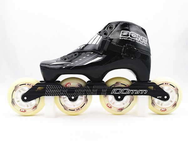 

bont inline skate jet 3pt black white package speed skate inline