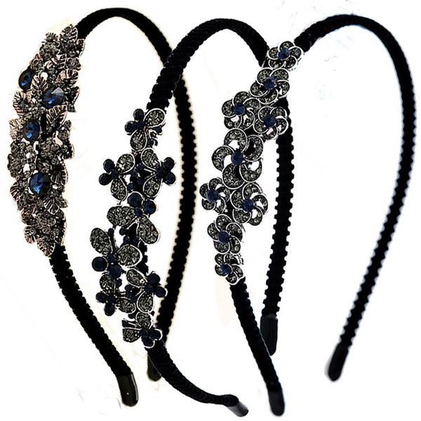 

elegant women hairband flower hair accessories hairbands headwear rhinestone hoop hair band head for girls crystal headband