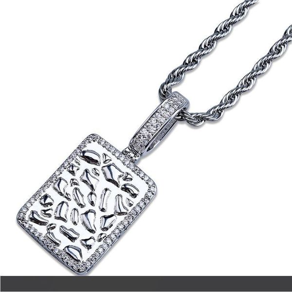 

мода унисекс подвески кулон ожерелья роскошные 18k позолоченные цепи ожерелье хип-хоп мужские женщины bling ожерелья любители подарков, Silver