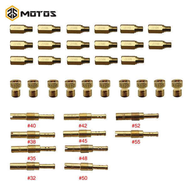 

zs motos motorcycle carburetor main jet kit set main injectors nozzle slow/pilot jet can be used keihin pwk pe oko koso carb