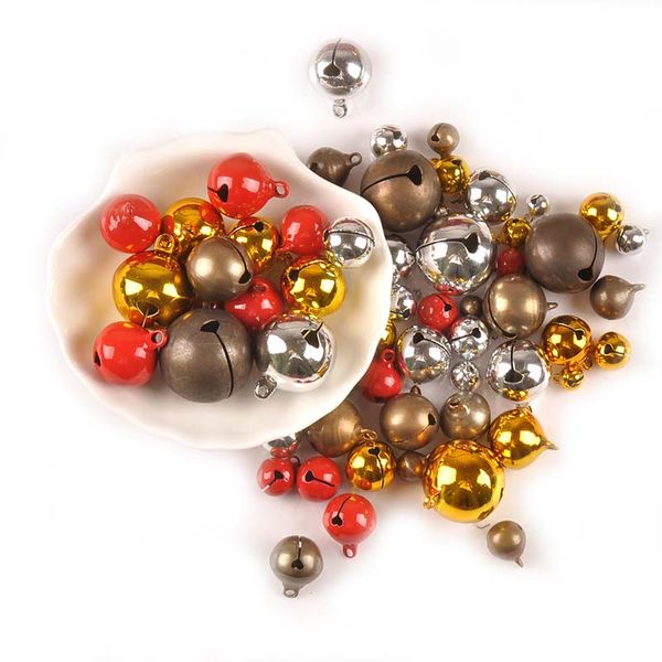 

gold/silver/bronze/red retro christmas bells copper jingle bells for home decor party xmas diy craft accessories gift c2684