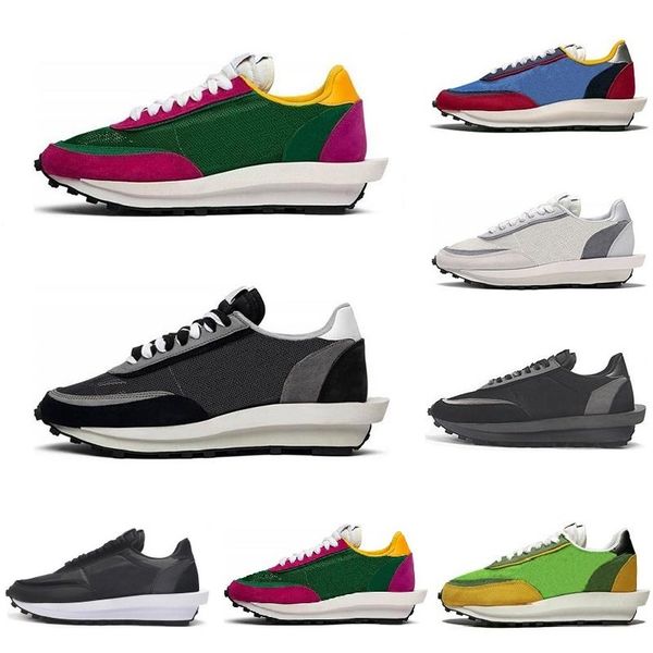 

sacai ldv waffle mens designer running shoes men women casual black white grey pine green gusto varsity blue zapatos sports sneakers 36-45
