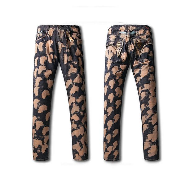 

робин классический прилив дизайнер бренда мужские джинсы высокого качества огорчил джинсы улица хип-хоп брюки рок возрождение джинсы дикий с, Blue