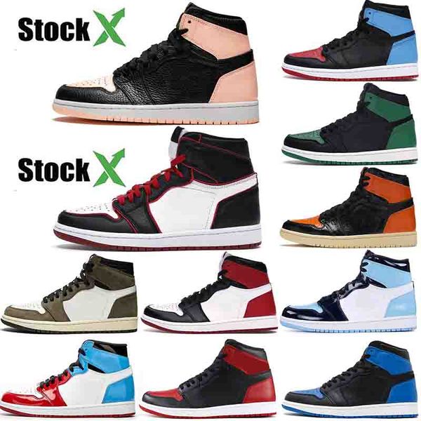

2020 basketball mens shoes wholesale 1 1s womens trainers black unc banned bred crimson tint travis scotts brand sport sneakers
