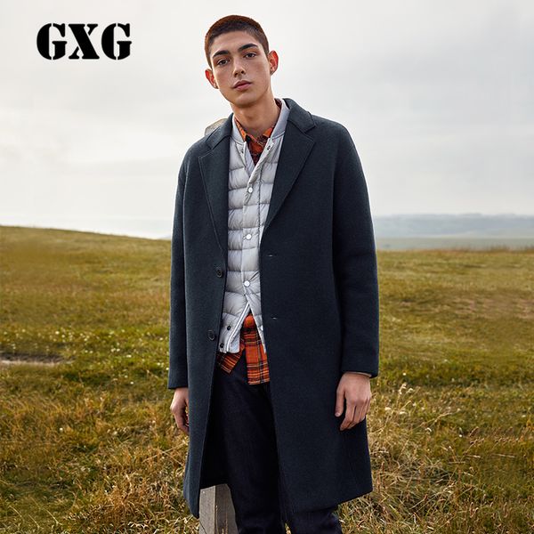 

gxg men's 2017 winter new product warm wool double woolen coat coat man #174826144, Black