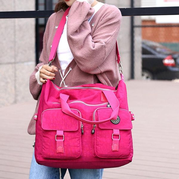

женщины посыльного плеча сумки большие емкости crossbody сумки водонепроницаемый нейлон сумка на молнии кошельки tote sac a главный # t1g