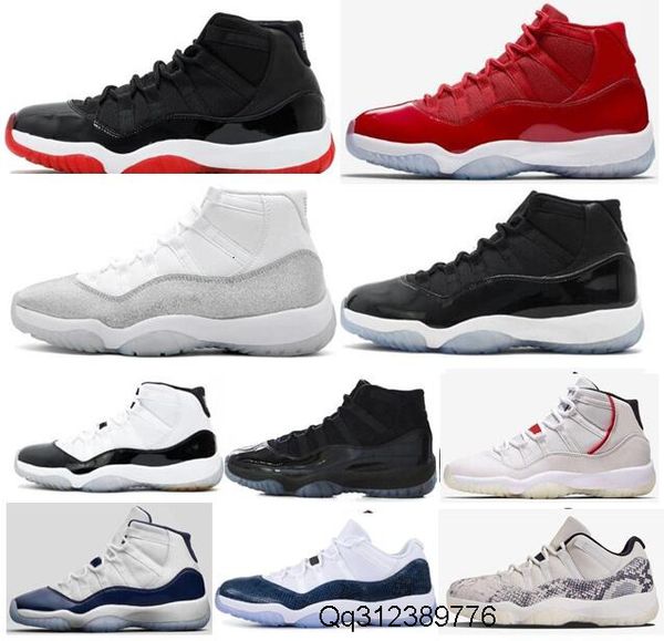 

new 2019 bred 11 11s metallic silver space jam concord 45 basketball shoes men midnight navy gamma blue platinum tint sneakers with box