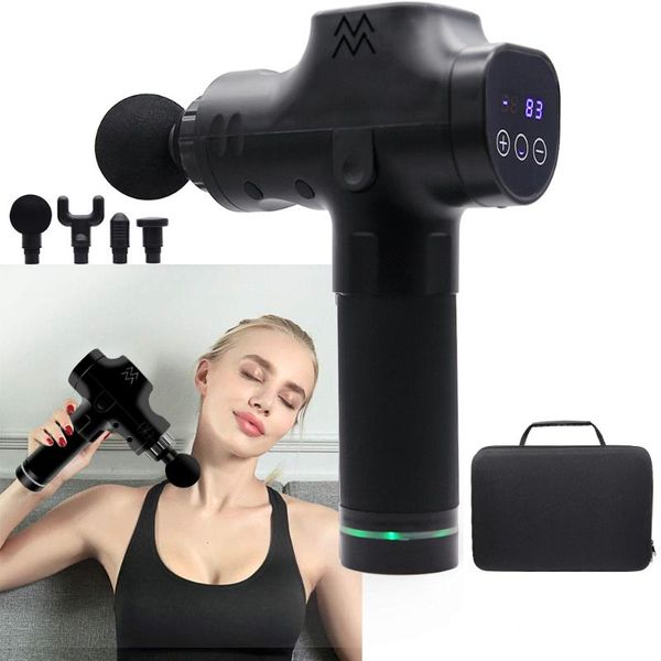 

fascia gun cordless rechargeable muscle stimulator deep tissue massager device body relaxation slimming shaping pain relief