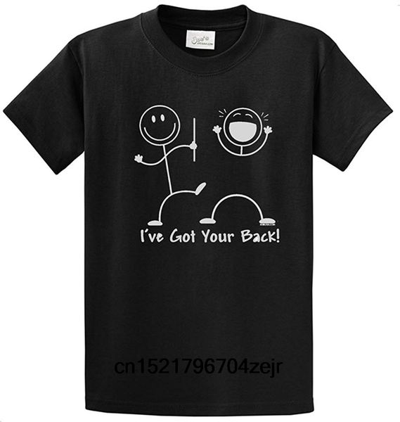 

men t shirt usa stick figures i got your back plus size clothes t-shirt novelty tshirt women, White;black