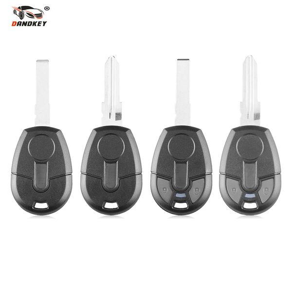 

dandkey 10pcs replacement remote key shell case cover uncut gt15r/sip22 blade for positron auto fob transponder no chip