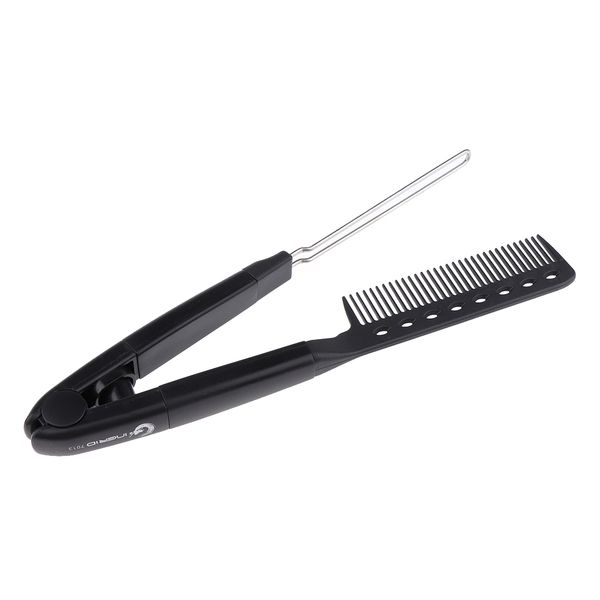 

fashion salon straight bouffant folding pocket comb clip hair travel brush, Silver