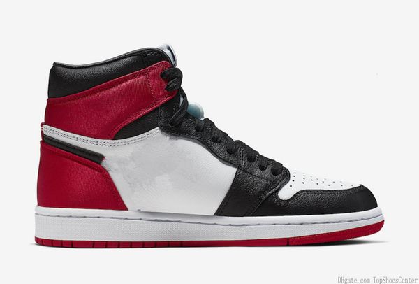 

2019 1s satin black toe men basketball shoes with box 1s sneaker trainer wholesale