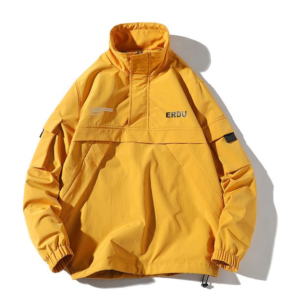 

casual 2019 spring autumn hip hop with hooded mens jacket streetwear pullover bomber jacket m-4xl, Black;brown