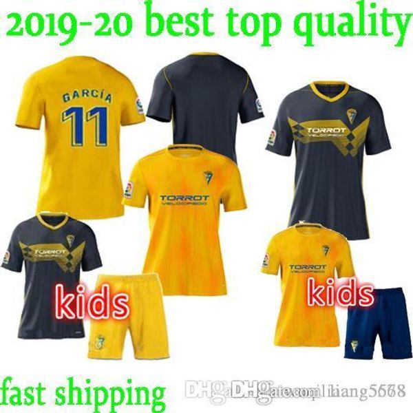 

in stock man + kids cadiz soccer jerseys 2019 2020 home away camisetas de fÃºtbol fernÃ¡ndez jovanovic carmona garrido akapo football shirts, Black;yellow