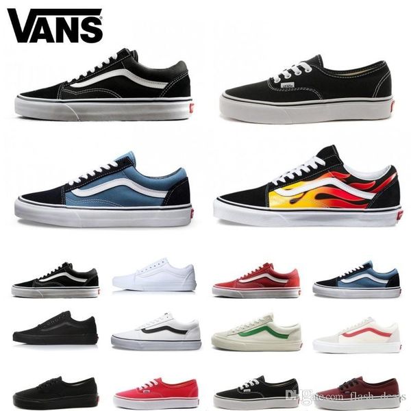 

New wan van old kool canva neaker fear of god cla ic black white red yacht club blue for men women kateboard hoe