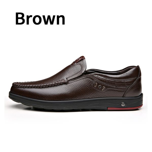 

bimuduiyu genuine leather men's casual shoes big size 38-48 loafer design driving men flat footwear slip on mens moccasin shoes, Black
