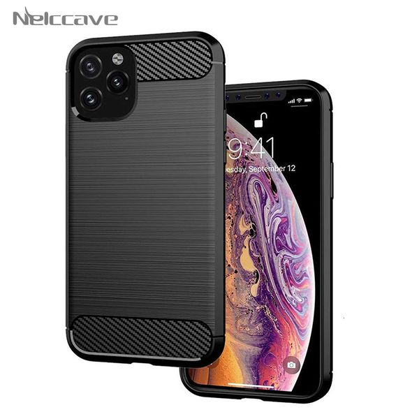 

высокое качество крышка для углеродного волокна комплекта с силикагелем iphone 11 11 pro xs макс х 8 плюс 7 6 5s отпечатков пальцев матовой