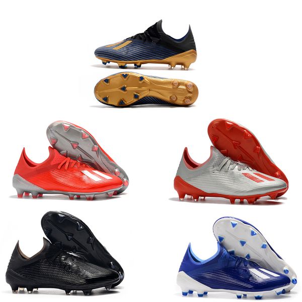 

x 19.1 fg mens outdoor soccer shoes with shoelace cleats exquisite chaussures crampons football boots x18.1quality knit waterproof