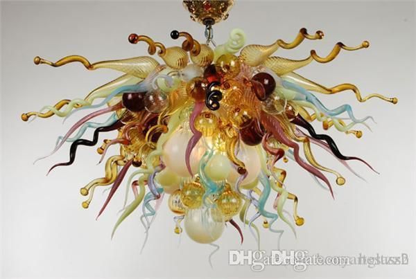 

customized blown glass chandelier ac 110v 120v 220v 240v european style modern art clear glass chandelier