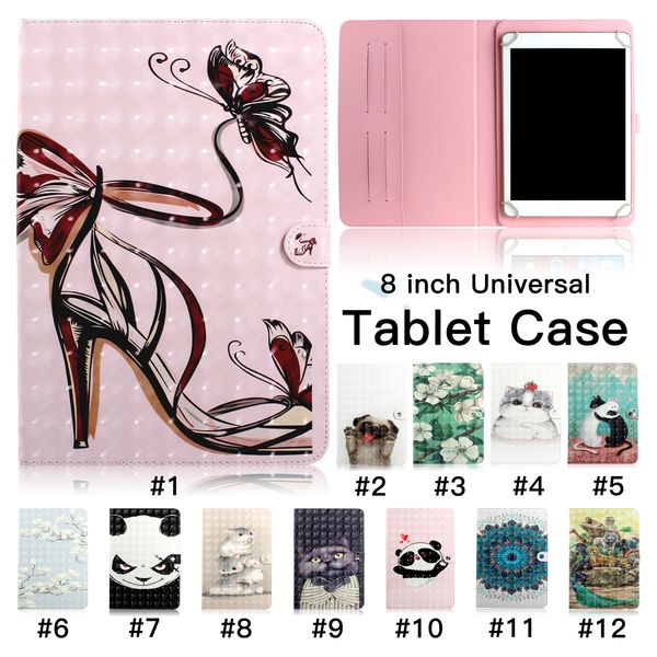 Universelle Tablet-Hüllen für 7/8/10 Zoll, allgemeine Flip-Stand-Cover-Hülle mit mehreren Kartensteckplätzen